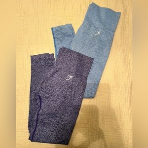 2 for 1 - Gymshark adapt marl purple & blue leggings